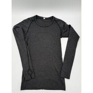 Lululemon Swiftly Tech Long Sleeve Crew 2.0 Heathered Black Gray Running Top 6